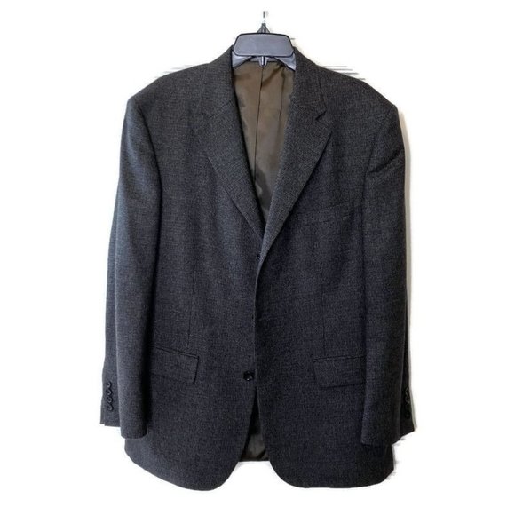 OSCAR de la Renta Mens Lambswool Three Button Blazer Jacket Size 42R Blue NEW - Picture 1 of 12